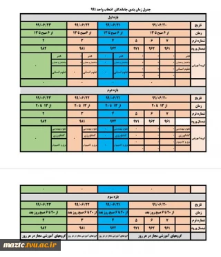 تمدید بازه انتخاب واحد 991