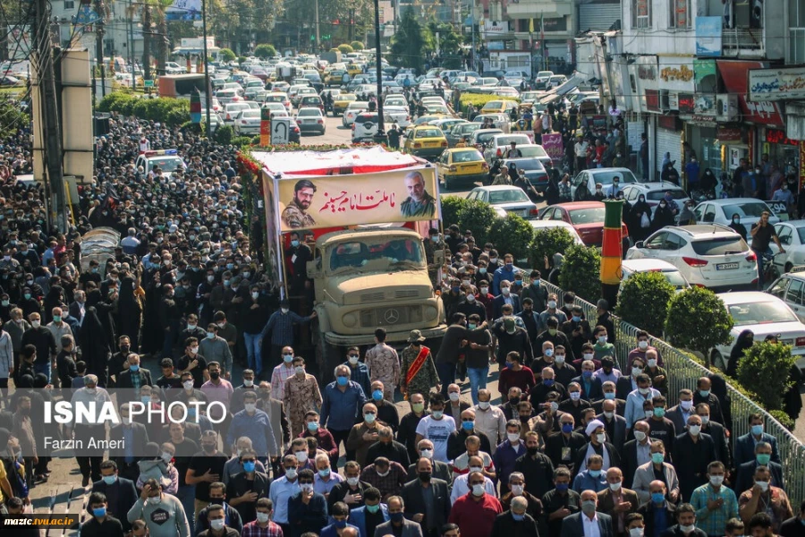 حضور کارکنان ولایتمدار آموزشکده فنی دختران آمل در مراسم تشییع شهید مظلوم خان طومان رضا حاجی زاده 8