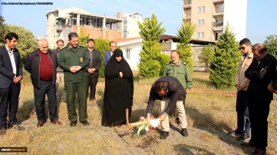 مراسم کلنگ‌زنی احداث مزار شهید خوشنام در دانشکده فنی و حرفه ای محمودآباد 6